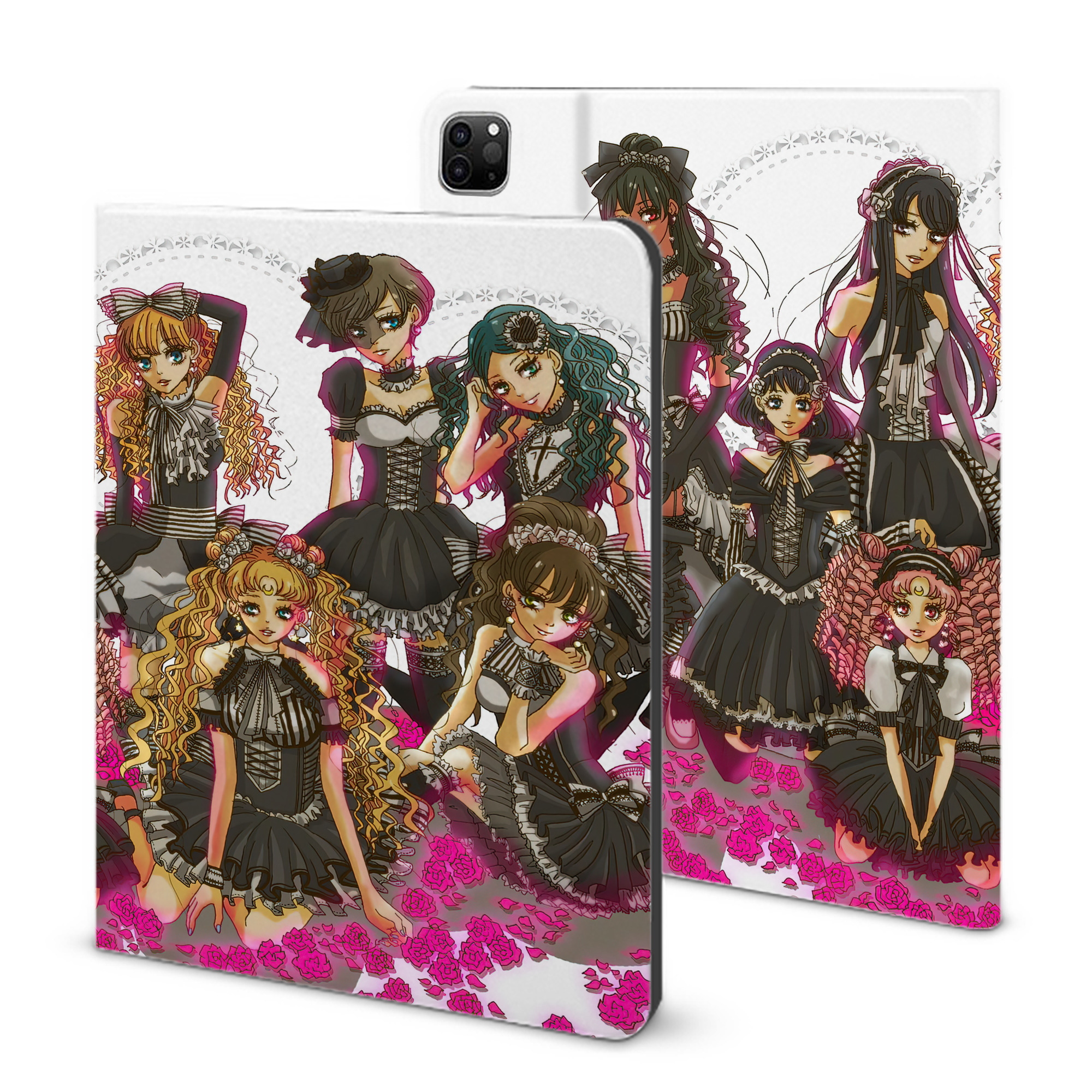（画像用） 美少女戦士セーラームーン Sailor Moon IPad ケース ブック型 PUレザー TPU 耐衝撃 軽量 薄型 ペン収納なし 全面保護 IPad 各モデル対応